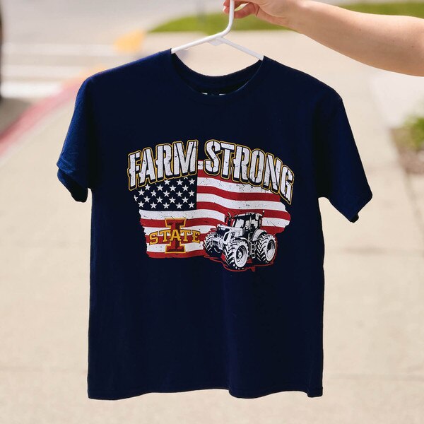 College House Youth I-State Navy Farmstrong Flag T-Shirt